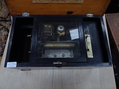 Lot 115 - A SWISS RECTANGULAR MUSIC BOX, LATE 19TH / EARLY 20TH CENTURY