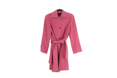 Lot 748 - BURBERRY PINK AND ARMANI GREY COATS - SIZE 42 AND 14