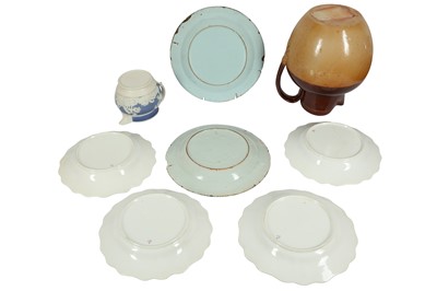 Lot 241 - FOUR ENGLISH PORCELAIN  DISHES, 19TH CENTURY