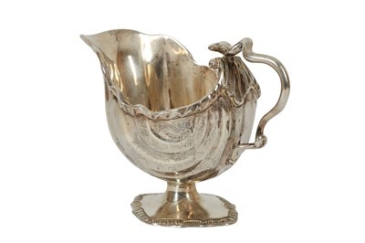 Lot 4 - A VICTORIAN STERLING SILVER SAUCEBOAT, LONDON 1898 CHARLES STUART HARRIS