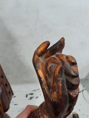 Lot 739 - A MASSIVE GILT-LACQUER FIGURE OF BODHISATTVA CUNDI.