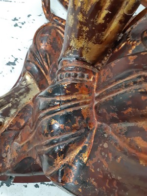 Lot 739 - A MASSIVE GILT-LACQUER FIGURE OF BODHISATTVA CUNDI.