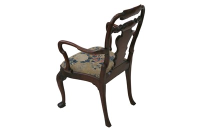 Lot 116 - A GEORGE I WALNUT OPEN ARMCHAIR, EARLY 18TH CENTURY