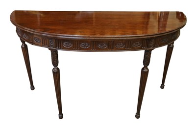 Lot 80 - A NEOCLASSICAL REVIVAL MAHOGANY SIDE TABLE, IN THE MANNER OF ROBERT ADAM