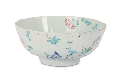 Lot 375 - A CHINESE FAMILLE ROSE 'PEONIES' BOWL.