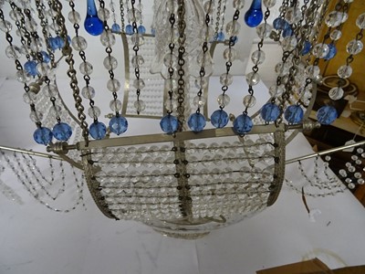Lot 449 - A CONTINENTAL BOAT FORM TWO LIGHT CHANDELIER, 20TH CENTURY