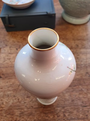 Lot 51 - A CHINESE FAMILLE ROSE 'PRUNUS' VASE.