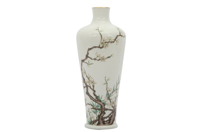 Lot 51 - A CHINESE FAMILLE ROSE 'PRUNUS' VASE.