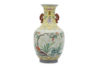 Lot 548 - A CHINESE FAMILLE ROSE 'BLOSSOMS' VASE.