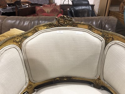 Lot 551 - A PAIR OF FRENCH LOUIS XVI STYLE CARVED GILTWOOD SALON CHAIRS
