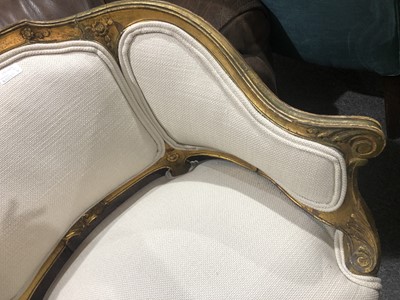 Lot 551 - A PAIR OF FRENCH LOUIS XVI STYLE CARVED GILTWOOD SALON CHAIRS
