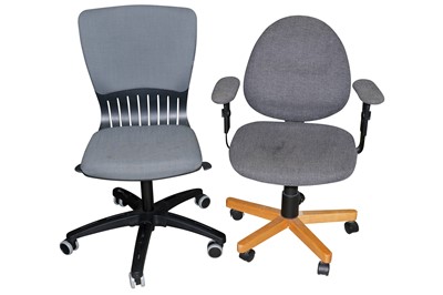 Lot 738 - TWO CONTEMPORARY SWIVEL OFFICE CHAIRS