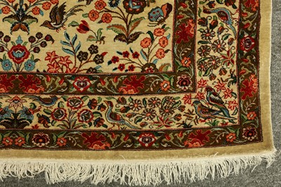 Lot 86 - AN EXTREMELY FINE SIGNED SILK QUM RUG, CENTRAL PERSIA