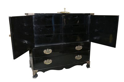 Lot 322 - A CHINESE LACQUERED CHEST, 20TH CENTURY