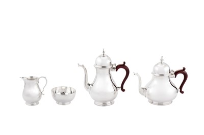 Lot 307 - An Elizabeth II sterling silver four-piece tea and coffee service, London 1970 by Richard Comyns