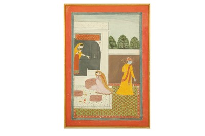 Lot 337 - KRISHNA AND RADHA IN A PALATIAL COURTYARD