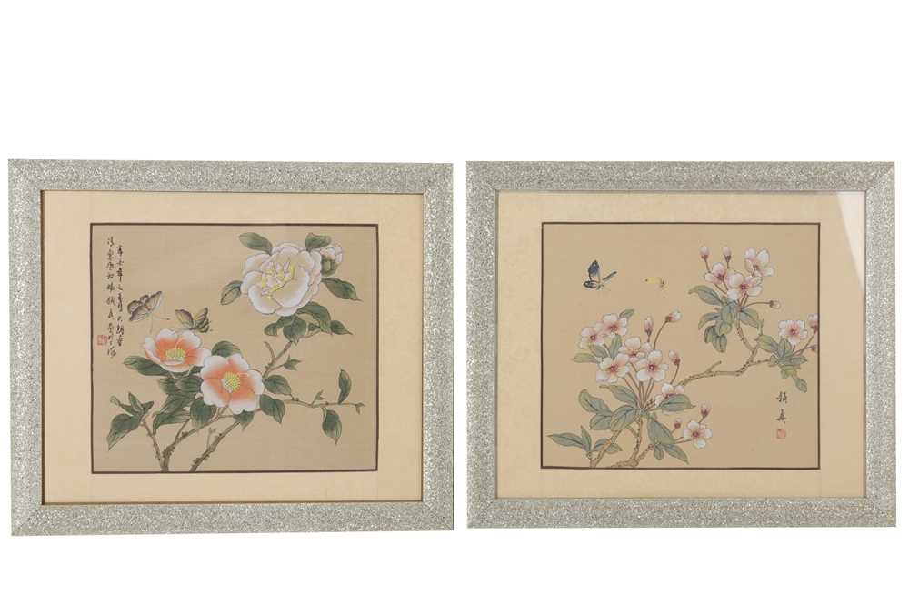 Lot 688 - A SET OF CHINESE PAINTINGS OF BIRDS AND FLOWERS, LATE 19TH/EARLY 20TH CENTURY