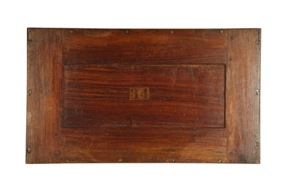 Lot 193 - λ A BRITISH COLONIAL HOSHIARPUR IVORY-INLAID HARDWOOD TRAY