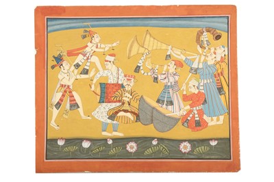 Lot 345 - A BAND OF INDIAN MUSICIANS