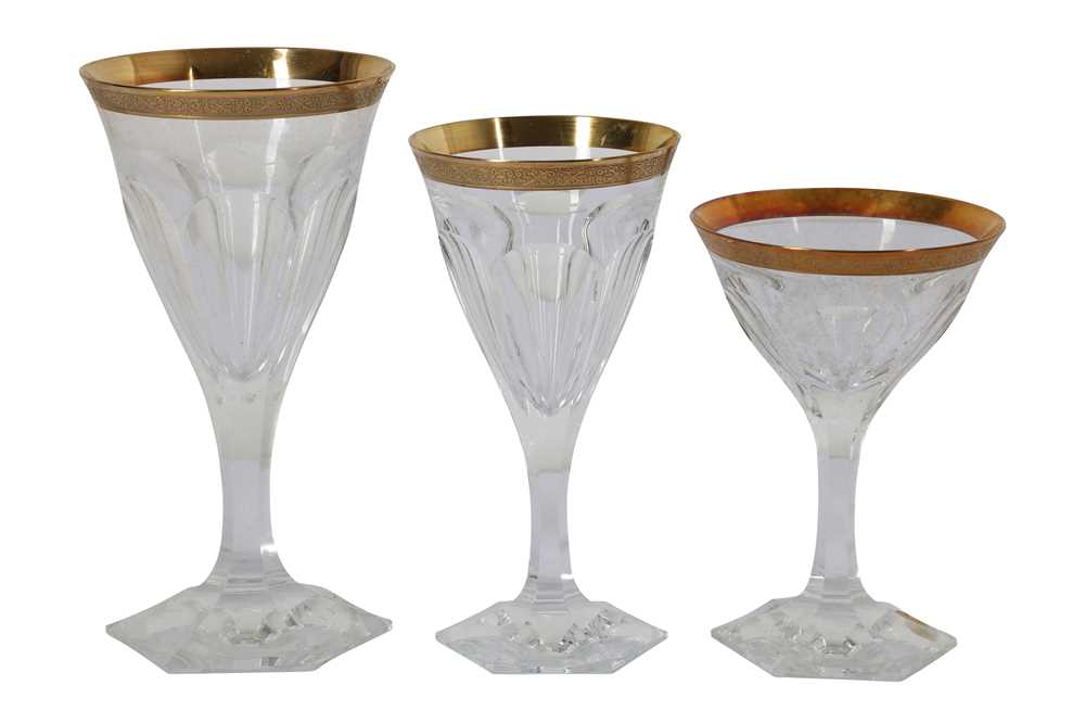 Lot 124 - MOSER: A MOSER GLASS PART TABLE SERVICE FOR EIGHTEEN PEOPLE, CIRCA. 1960'S