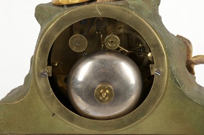 Lot 97 - A FRENCH GILT BRONZE MANTEL CLOCK, 19TH CENTURY