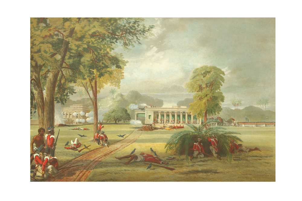 Lot 349 - THE DEFENCE OF THE ARRAH HOUSE: A CHROMOLITHOGRAPH AFTER WILLIAM TAYLER (1808-1892)