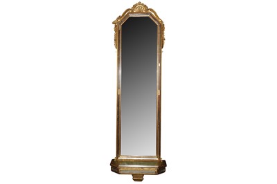 Lot 601 - A GILTWOOD PIER MIRROR, 19TH CENTURY