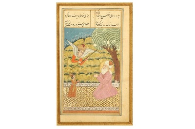Lot 343 - TWO LOOSE FOLIOS FROM A MANUSCRIPT OF JAMI'S YUSUF O ZULAIKHA