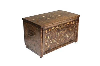 Lot 271 - λ AN HISPANO-MORESQUE IVORY AND BONE-INLAID WRITING CABINET (VARGUENO)