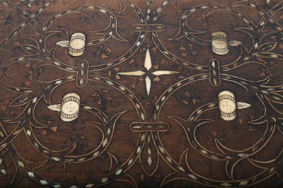Lot 271 - λ AN HISPANO-MORESQUE IVORY AND BONE-INLAID WRITING CABINET (VARGUENO)