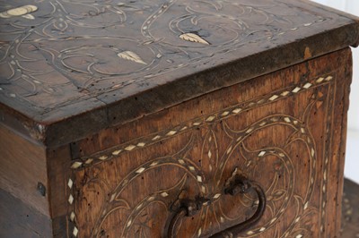 Lot 271 - λ AN HISPANO-MORESQUE IVORY AND BONE-INLAID WRITING CABINET (VARGUENO)