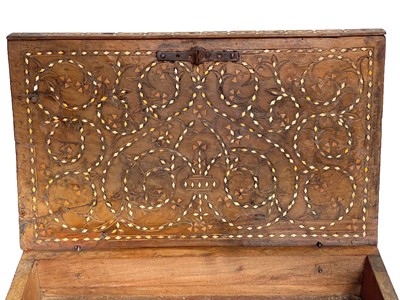 Lot 271 - λ AN HISPANO-MORESQUE IVORY AND BONE-INLAID WRITING CABINET (VARGUENO)
