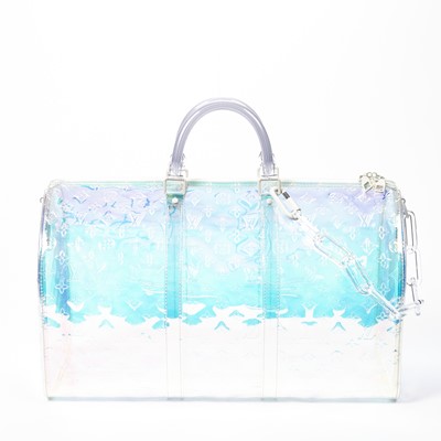 Sold at Auction: LOUIS VUITTON PRISM KEEPALL BANDOULIERE BY VIRGIL ABLOH