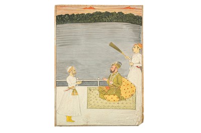 Lot 298 - SHAH 'ALAM II (1728 - 1806) ON THE BANKS OF THE YAMUNA