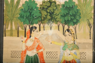 Lot 297 - TWO LADIES IN A PALATIAL GARDEN