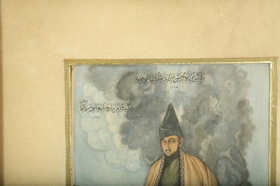 Lot 106 - A STANDING PORTRAIT OF THE IRANIAN PRIME MINISTER, MIRZA AGHASI (IN OFFICE 1835 - 1848)