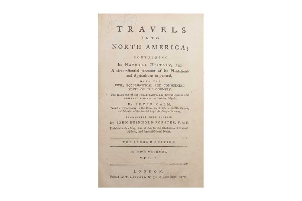 Lot 1144 - Kalm. Travels into North America. 1772