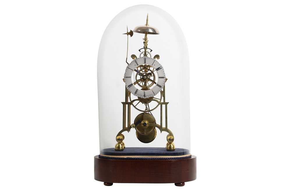 Lot 209 - A MID 19TH CENTURY ENGLISH BRASS FUSEE SKELETON CLOCK SIGNED W&F TERRY, MANCHESTER