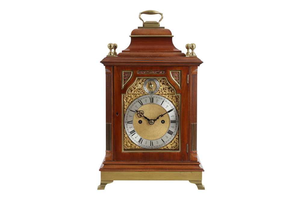 Lot 228 - A LATE 19TH CENTURY MAHOGANY FUSEE TABLE / BRACKET CLOCK SIGNED WEBSTER, LONDON