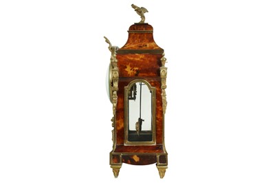 Lot 179 - A LATE 19TH CENTURY FRENCH TORTOISESHELL AND ORMOLU MANTEL CLOCK RETAILED BY HARROD'S