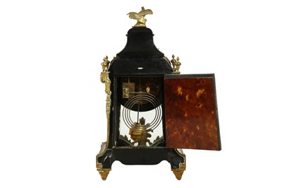 Lot 179 - A LATE 19TH CENTURY FRENCH TORTOISESHELL AND ORMOLU MANTEL CLOCK RETAILED BY HARROD'S