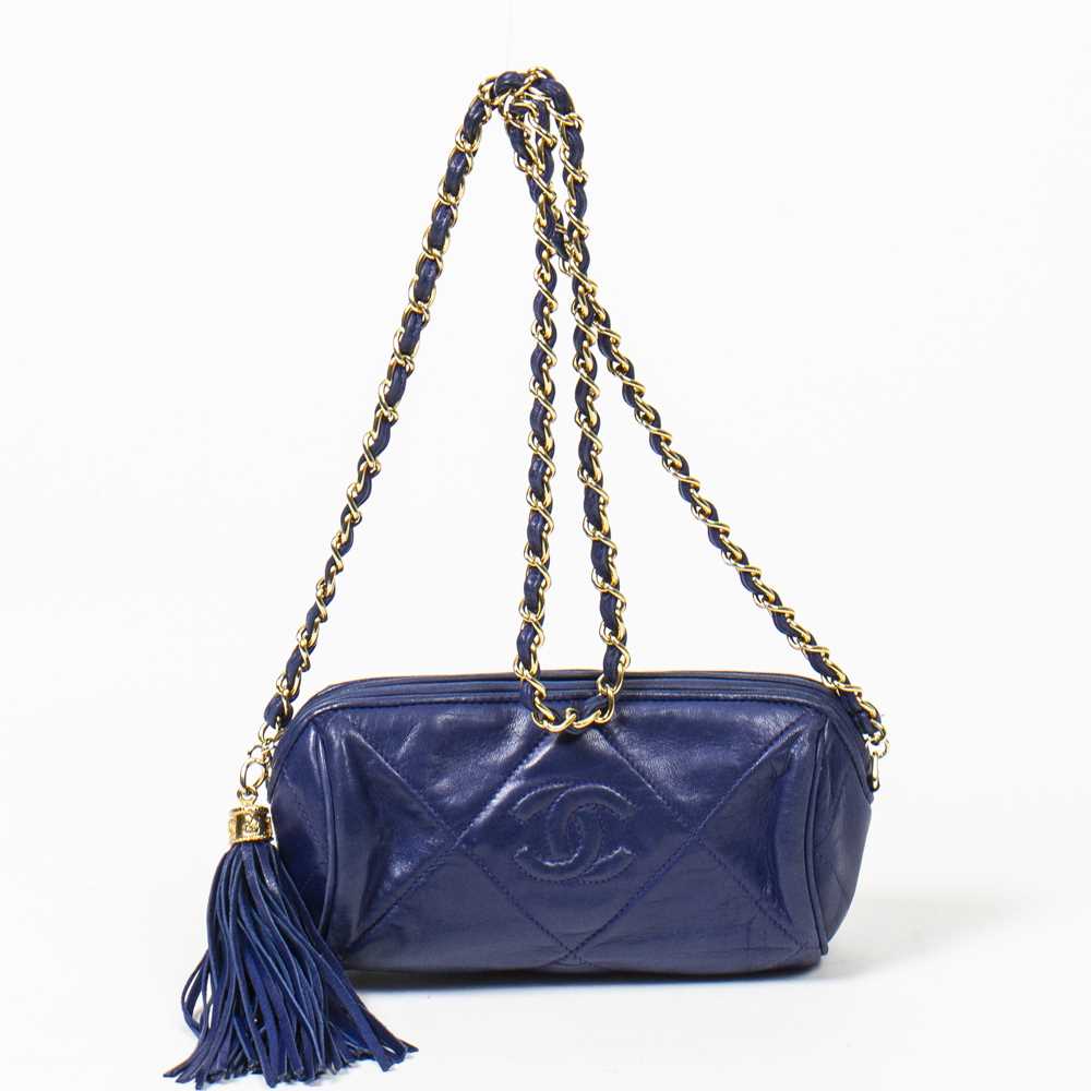 Lot 78 - Chanel Blue Mini Barrel Bag
