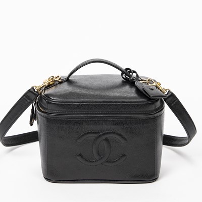 Lot 268 - Chanel  Black CC Logo Vanity Case