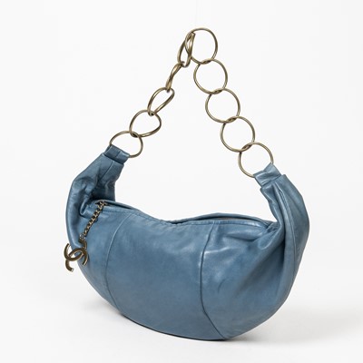 Lot 77 - Chanel Blue Small Chain Hobo