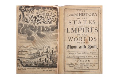 Lot 1035 - Cyrano de Bergerac. 
The Comical History of the States and Empires... Worlds of the Moon and Sun, 1687