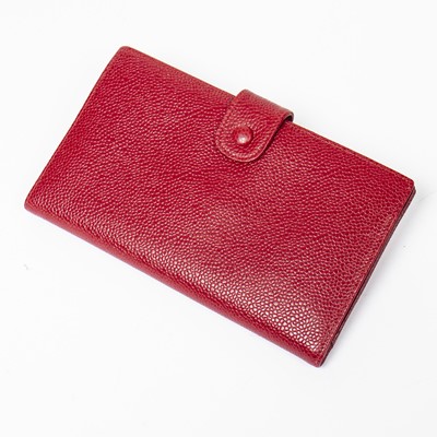 Lot 20 - Chanel Red Logo Long Bifold Wallet