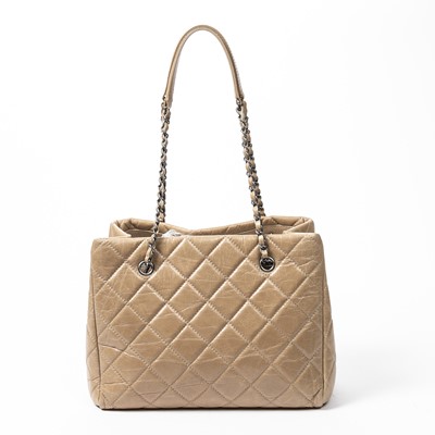 Lot 159 - Chanel Beige Front Logo Chain Tote