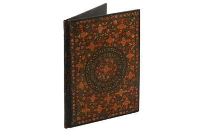 Lot 690 - A LACQUERED PAPIER-MÂCHÉ KASHMIRI BOOKBINDING