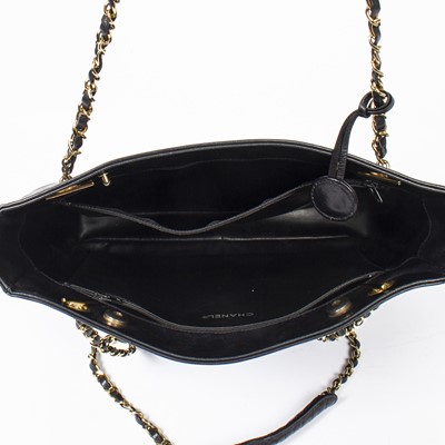Lot 272 - Chanel Black Front Pocket Chain Tote