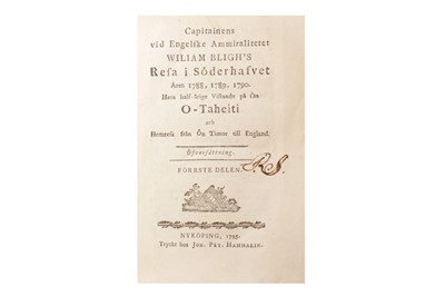 Lot 1128 - Bligh. Voyage in the South Seas, Nyköping, Sweden, 1795
